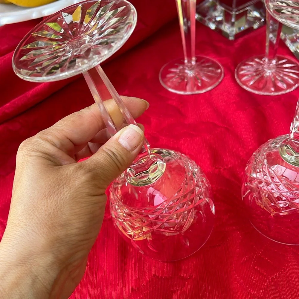 Set of 2 Vintage Waterford Crystal Kenmare Hock Wine Glasses